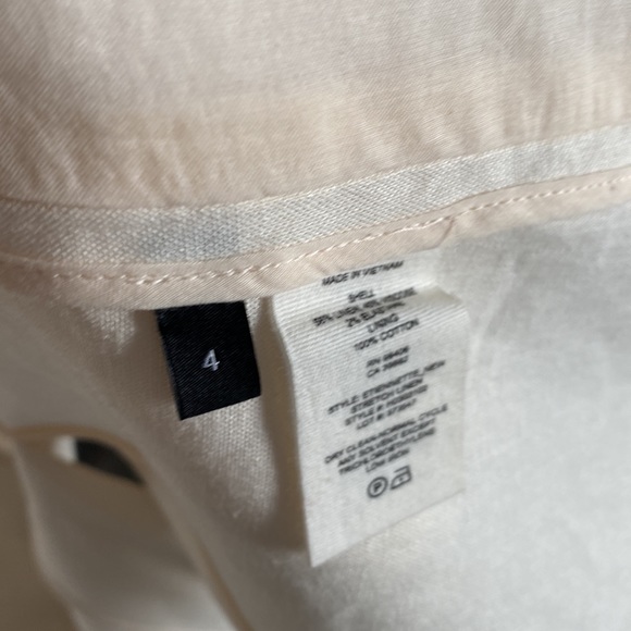 Theory Etiennette Elongated Stretch Linen Blazer, White Size 4 - Picture 6 of 9